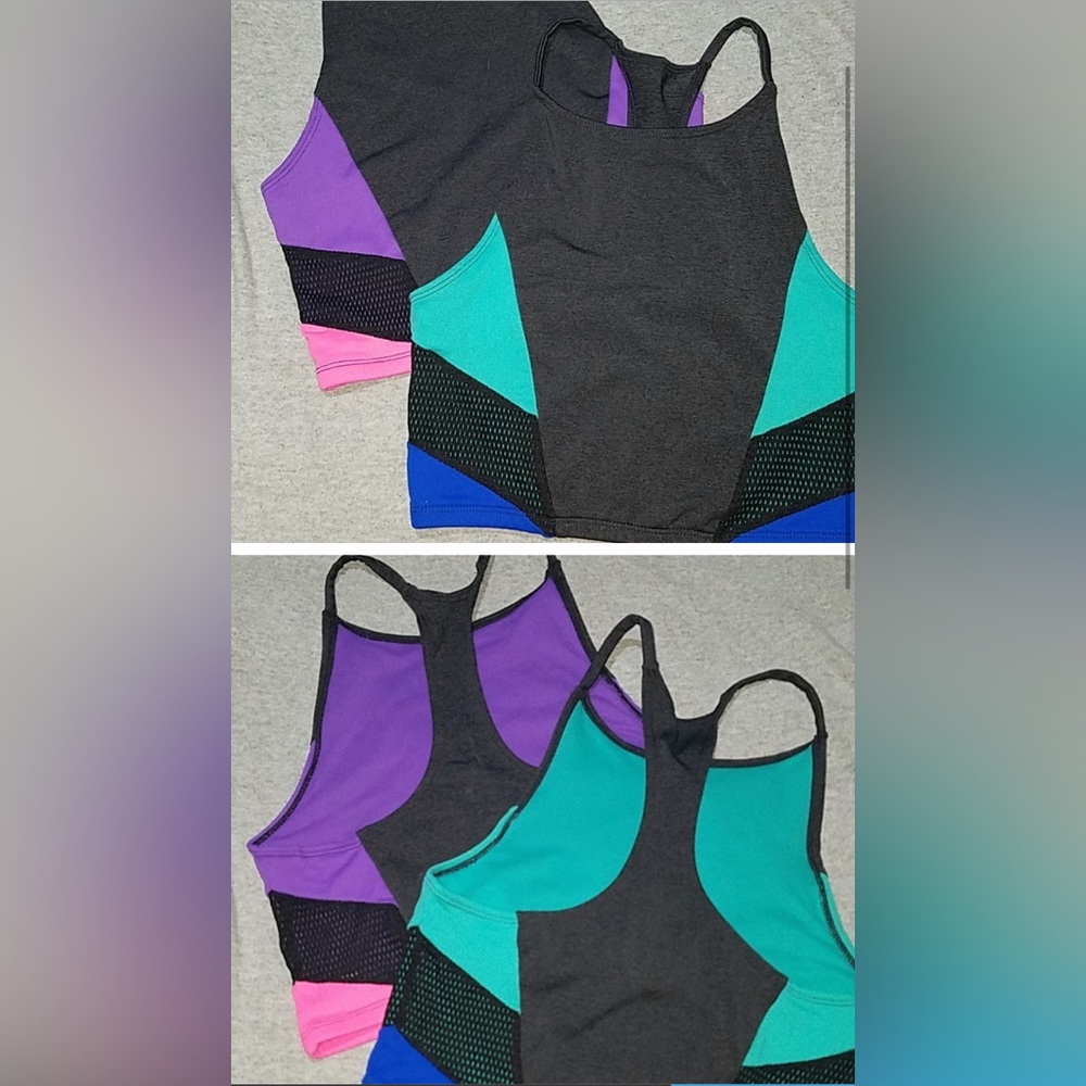 Teal and Purple Sports Bra
